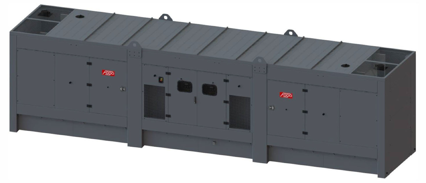 Генератор дизельний FOGO TWIN FDT 1460 S, 1100 кВА, 400 В